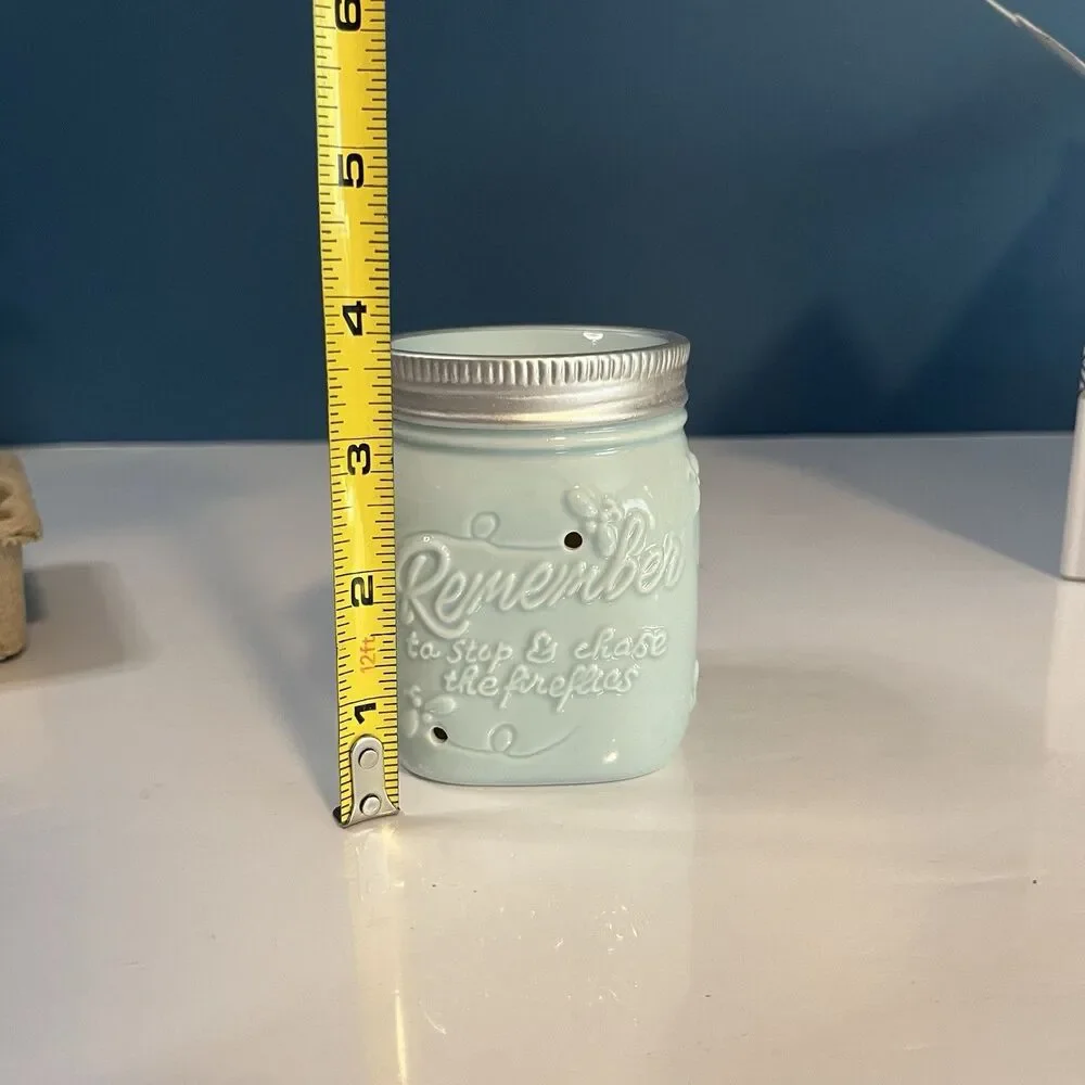 Scentsy Wall Plug Mini Wax Warmer Chasing Fireflies Mason Jar w box Summer Cabin